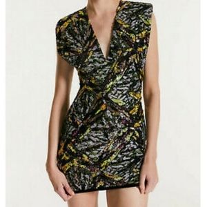 Zara Sequin Mini Dress Multicolored Size